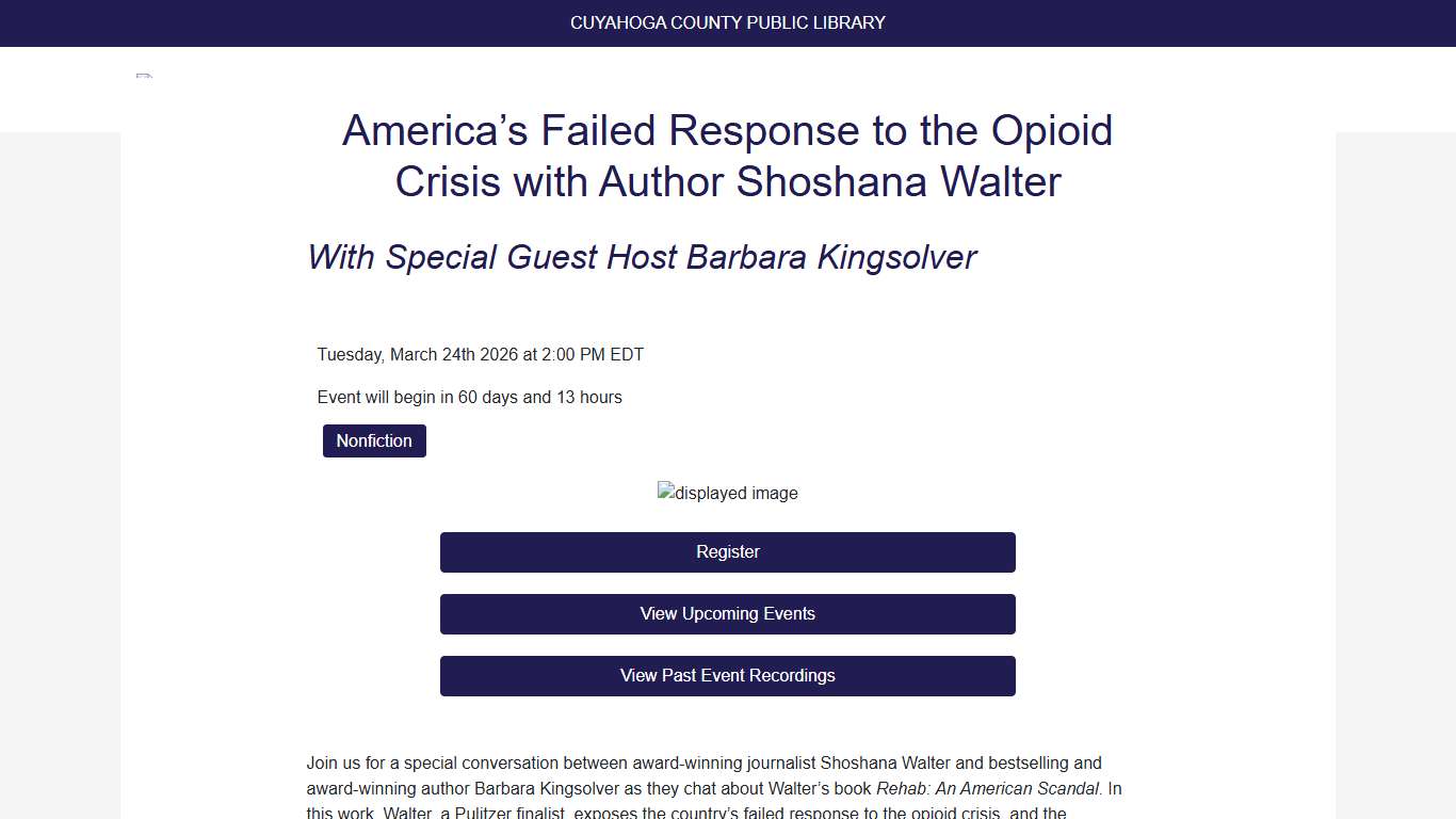 LSC Watch Cuyahoga County Public Library Webinars and Online Events